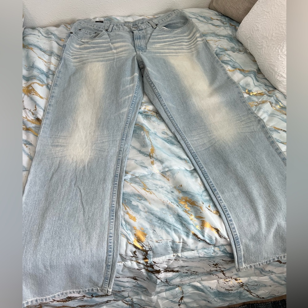 Express Jeans Light Blue Jeans Distressed 36/32